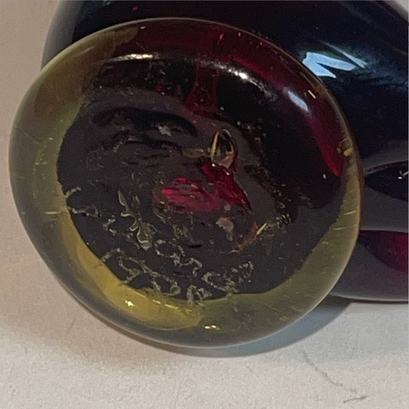 Vintage Red & Yellow Cardinal Love Glass Bird Figurine Signed Leo Ward Blue Lot - Picture 16 of 16